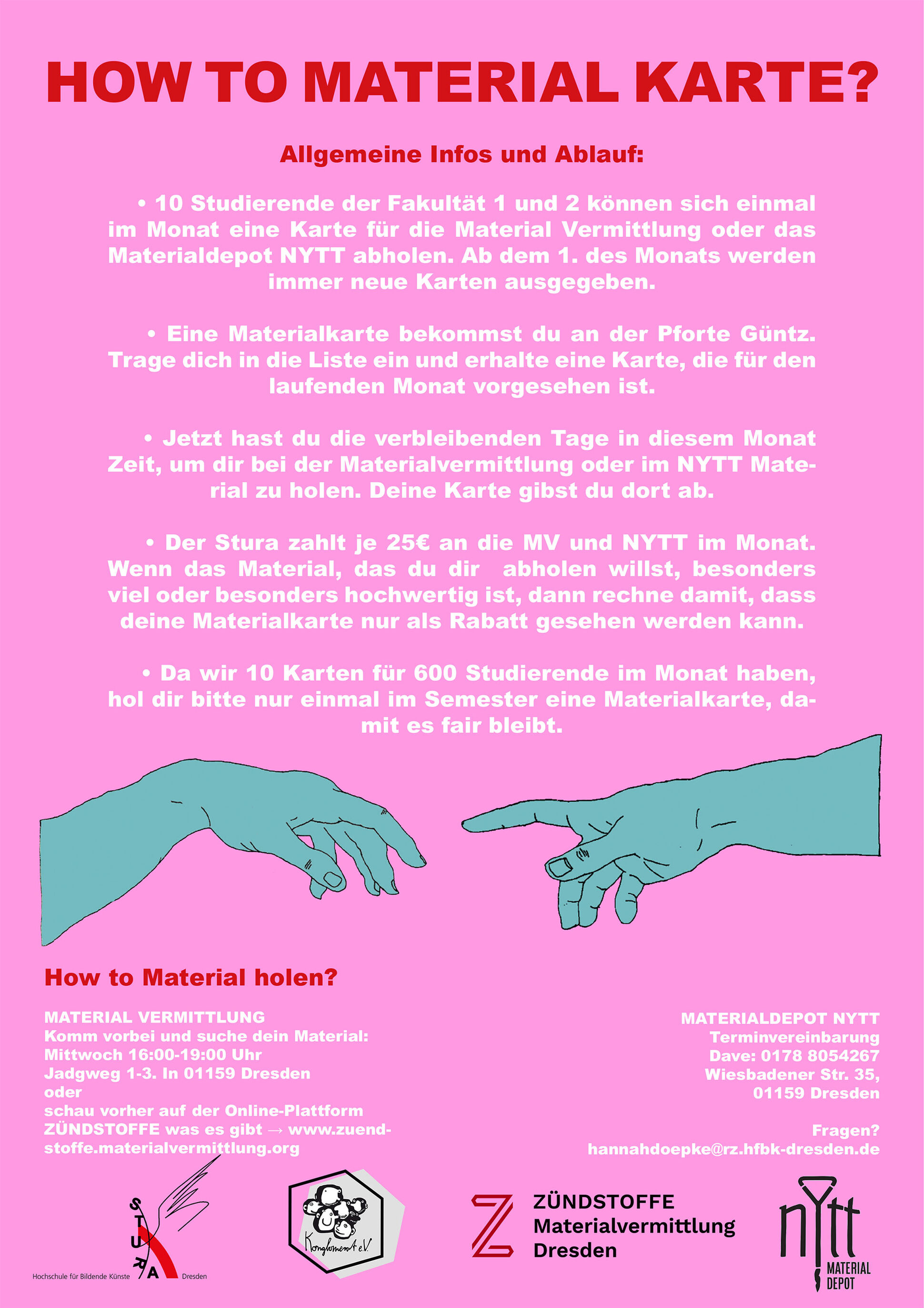 Infografik zur Kooperation mit dem nytt Materialdepot