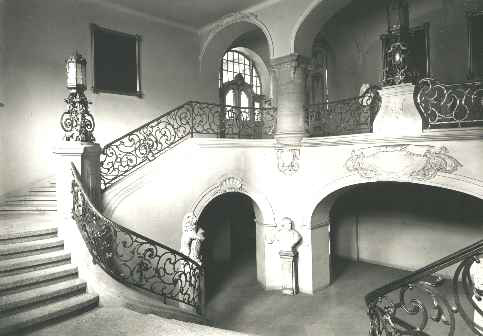 Schwarzweißfoto von der Brühlscher Treppe.