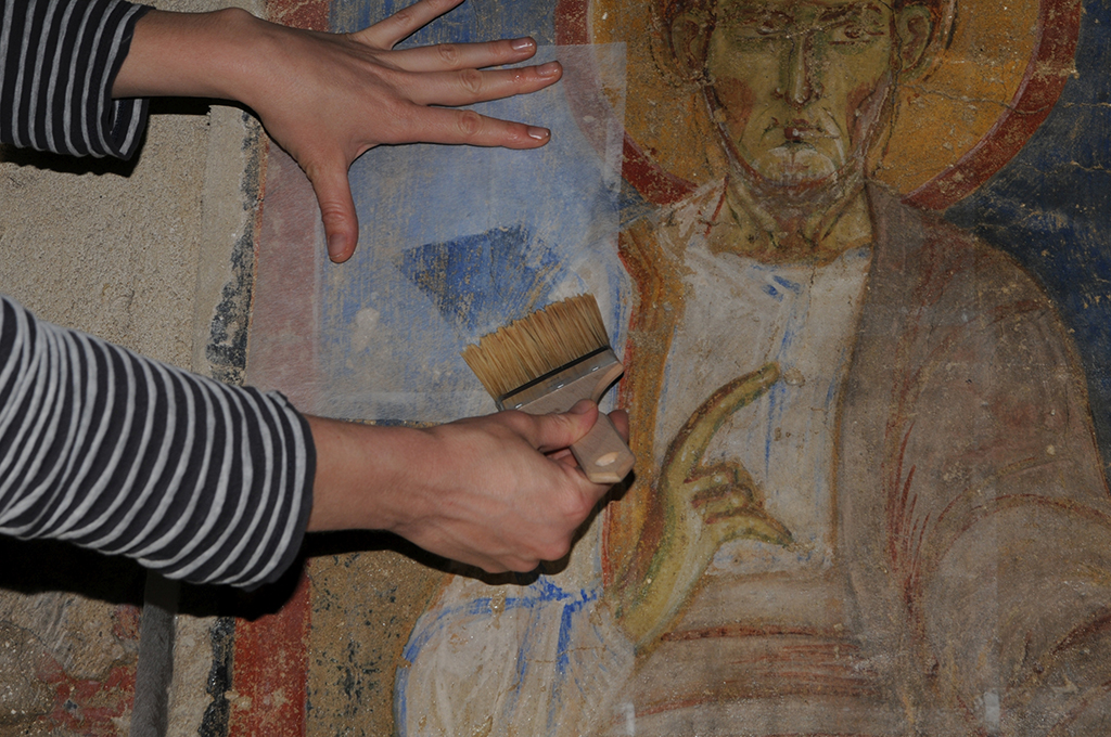 Wandbild Restaurierung